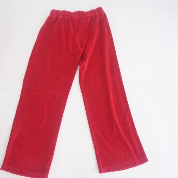 Vintage Jessica Red Quilt Diamond Print Pattern Velour Two-Piece Matching Set M - Picture 13 of 14
